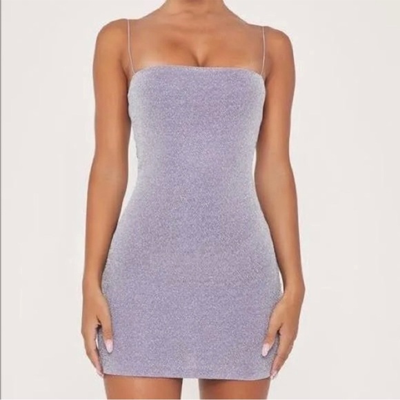 Meshki Dresses & Skirts - Meshki Mia Thing Strap Shimmer Mini Dress